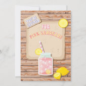 Rustic Pink Lemonade Birthday Party Kaart (Achterkant)