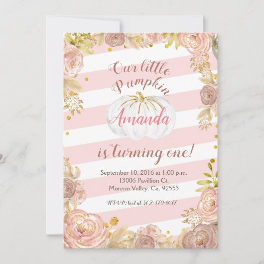 Rustic Pink Our Pumpkin is het draaien van een uit Kaart (Voorkant)