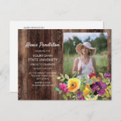 Rustic Pink Paars Yellow Trunk Party Dorm Shower Uitnodiging Briefkaart (Voorkant / Achterkant)