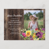 Rustic Pink Paars Yellow Trunk Party Dorm Shower Uitnodiging Briefkaart (Voorkant)