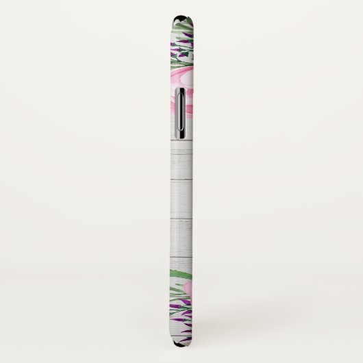 Rustic Pink Peony | Monogram Case-Mate iPhone Case (Achterkant / rechts)