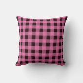 Rustic Pink Plaid Cute Fox Baby Kussen (Achterkant)