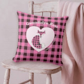 Rustic Pink Plaid Cute Fox Baby Kussen