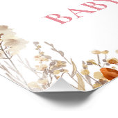 Rustic Pink Pumpkin Truck Baby shower Welkomstbord Foto Afdruk (Hoek)