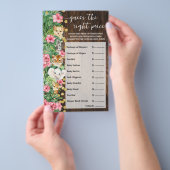 Rustic Pink Safari Guess Right Price Shower Game Flyer (Hand)