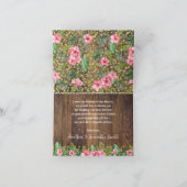 Rustic Pink Safari Shower Thank You Folded Card Bedankkaart (Binnen)