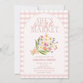 Rustic Pink She's Fresh Off the Market Bloemen Kaart (Voorkant)