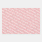 Rustic Pink Tartan Prettige feestdagen Patroon Inpakpapier Vel (Voorkant 2)