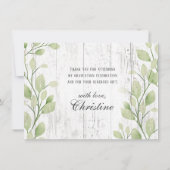 Rustic Pink  Truck Greenery Afstuderen Bedankkaart (Achterkant)