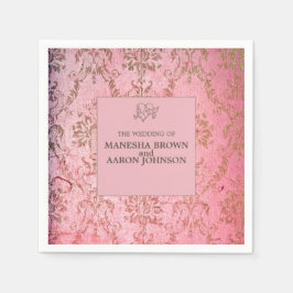 RUSTIC PINK - Weddenschap Cocktail Napkin Servet