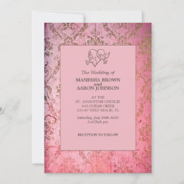 Rustic Pink - Wedding Invite Kaart