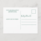 Rustic Pink White Poinsettia Foliage Holiday Party Uitnodiging Briefkaart (Achterkant)