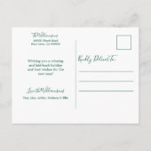 Rustic Pink White Poinsettia Foliage Photo Holiday Briefkaart (Achterkant)