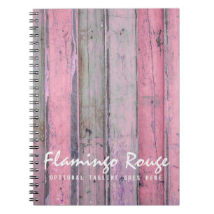 Rustic Pink Wood  en Boho Chic Boutique Notitieboek