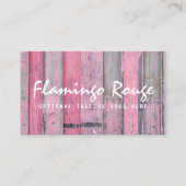 Rustic Pink Wood  en Boho Chic Boutique Visitekaartje (Voorkant)