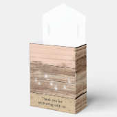 Rustic Pink Wood en Lantern Bedankdoosjes (Geopend)