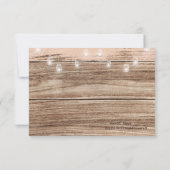 Rustic Pink Wood en Lantern Bedankkaart (Achterkant)