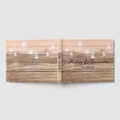 Rustic Pink Wood en Lantern Gastenboek (Volledig)