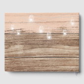 Rustic Pink Wood en Lantern Gastenboek (Achterkant)