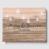 Rustic Pink Wood en Lantern Gastenboek (Voorkant)