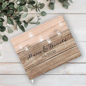 Rustic Pink Wood en Lantern Gastenboek