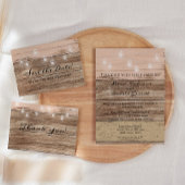 Rustic Pink Wood en Lantern Kaart