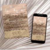 Rustic Pink Wood en Lantern Kaart