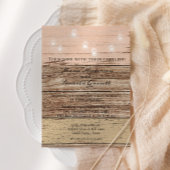 Rustic Pink Wood en Lantern Kaart