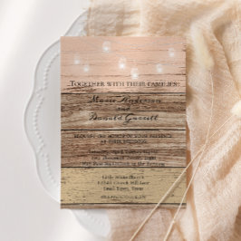 Rustic Pink Wood en Lantern Kaart