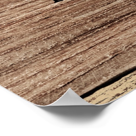 Rustic Pink Wood en Lantern Poster (Hoek)