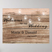 Rustic Pink Wood en Lantern Poster (Voorkant)