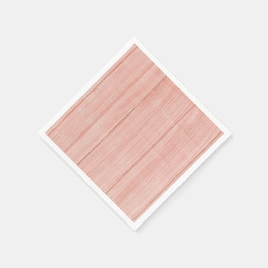 Rustic Pink Wood Shabby Chic Tea Party Servet (Hoek)