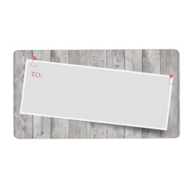 Rustic Pinned Blank Adres Etiket