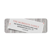 Rustic Pinned Return-adres Etiket (Voorkant)