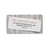 Rustic Pinned Return-adres Etiket (Voorkant)