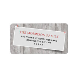 Rustic Pinned Return-adres Etiket
