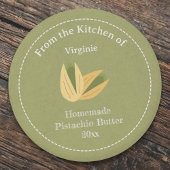 Rustic Pistachio Butter Label Sticker