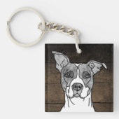 Rustic Pitbull Sleutelhanger (voorkant)