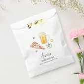 Rustic Pizza Beers Pacifier Baby shower Bedankzakje (Gezegeld)