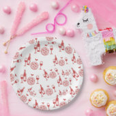 Rustic Pizza & Wine Bruiloftsfeestje Papieren Bordje (Feest)