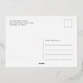 Rustic Plaid 1 Foto Custom Tartan Kerstmis Folie Feestdagenkaart (Achterkant)