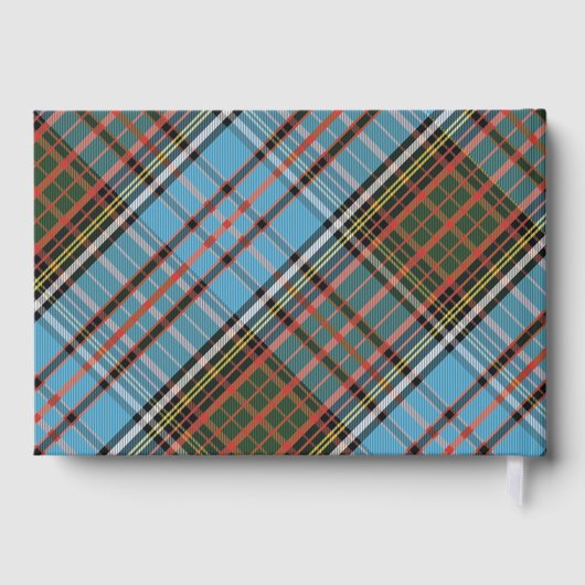 Rustic Plaid Anderson Foto Tartan Custom Gastenboek (Achterkant)