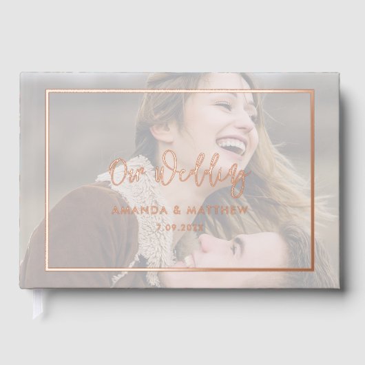 Rustic Plaid Anderson Foto Tartan Custom Gastenboek (Voorkant)