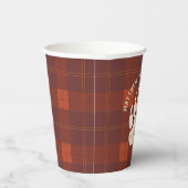Rustic Plaid Beer Paw Wild Birthday Party Papieren Bekers (Rechts)