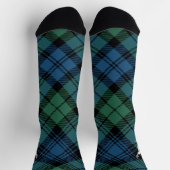 Rustic Plaid Blue Green Campbell Tartan Sokken (Top)