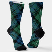 Rustic Plaid Blue Green Campbell Tartan Sokken (Gebogen)