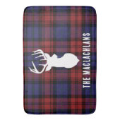 Rustic Plaid Bourgogne Paarse familienaam Tartan Badmat (Voorkant Verticaal)