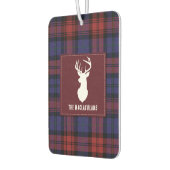 Rustic Plaid Bourgogne Paarse familienaam Tartan Luchtverfrisser (Links)