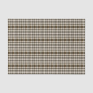 Rustic Plaid Brown en Tan Tissuepapier
