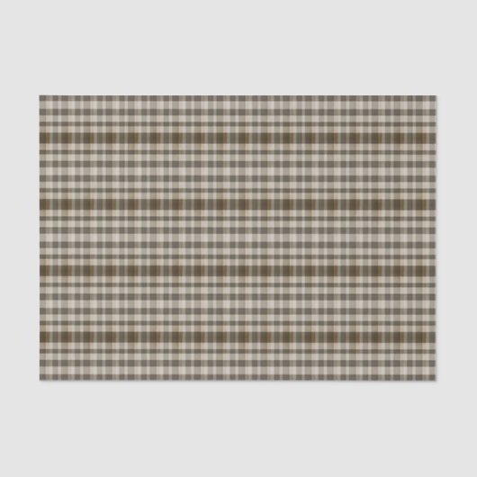 Rustic Plaid Brown en Tan Tissuepapier (Voorkant)